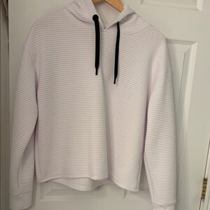 Workshop Republic Clothing White Ribbed Hoodie